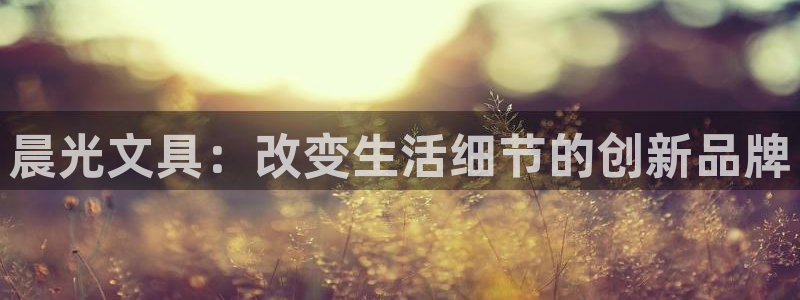 卧龙娱乐在线直播观看：晨光文具：改变生活
