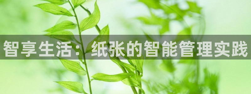 卧龙娱乐招商主管薪资：智享生活：纸张的智