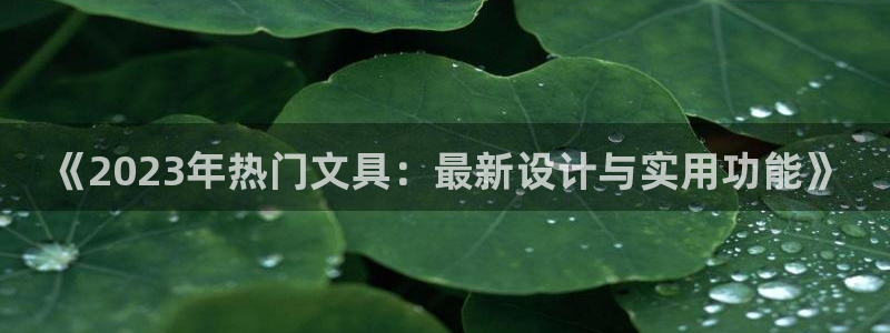 卧龙娱乐彩票中奖：《2023年热门文具：